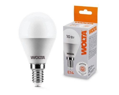 Лампа светодиодная Wolta  E14 10Вт 4000K 25S45GL10E14