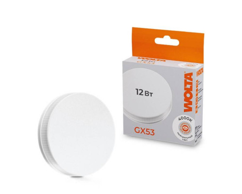 Лампа светодиодная Wolta  GX53 12Вт 4000K 25S75R12GX53