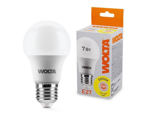 Лампа светодиодная Wolta  E27 7Вт 3000K 25Y55BL7E27