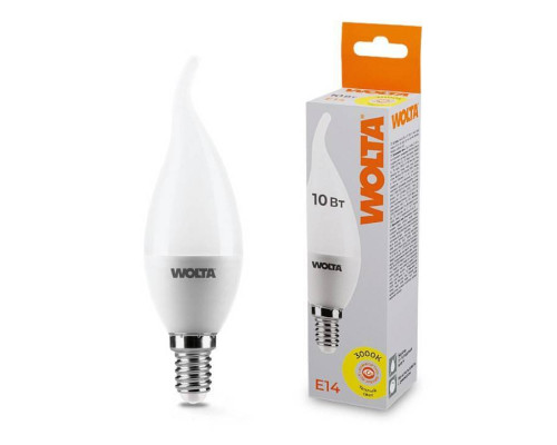Лампа светодиодная Wolta  E14 10Вт 3000K 25YCD10E14
