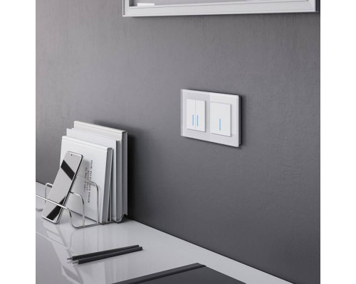 Выключатель сенсорый двухклавишный с подсветкой, без рамки Werkel белый W4520001