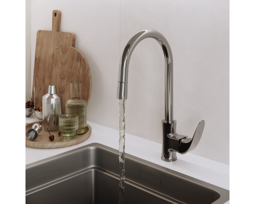 Смеситель для кухни LAPARET LISERA с выдвижным изливом N2042402LPT