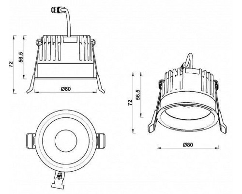 Встраиваемый светильник iLedex Mars 112-12W-D80-4000K-24DG-WH