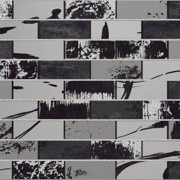 Декор Шахтинская плитка Glent Black 24.9х50 см DW9GLB99