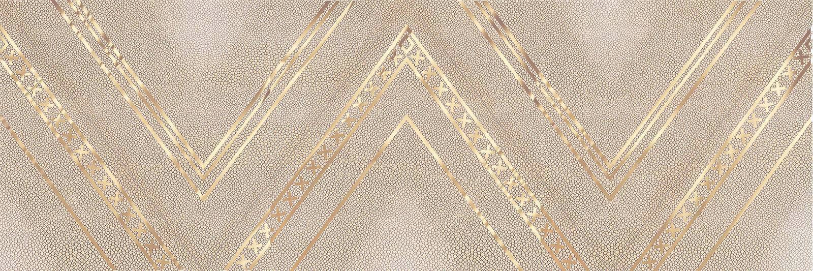 Вставка декоративная Alma Ceramica Stingray Lozenge Brown 600x200x9 мм (5 шт в уп) DW11SGL08