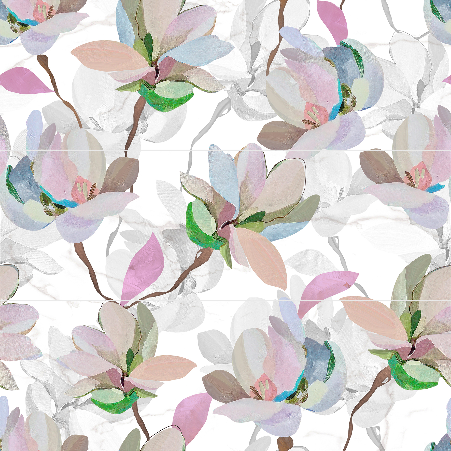 Панно Kerama Marazzi Palazzo Bianco сатинированное обрезное 90х90 см OS\B414\3x\13031R