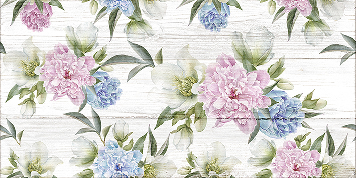 Плитка настенная Laparet Land белый узор 20х40 см 00-00-5-08-00-01-2672