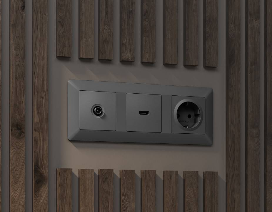 Рамка на 1 пост Ambrella Volt Line AF110501