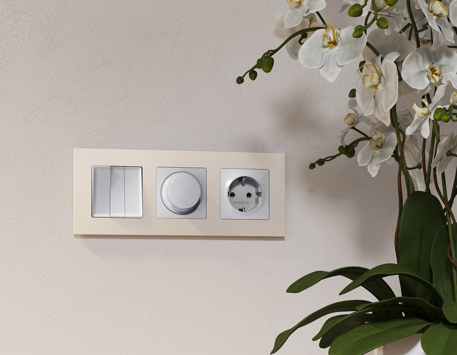 Рамка на 3 поста Ambrella Volt Techno AF220333