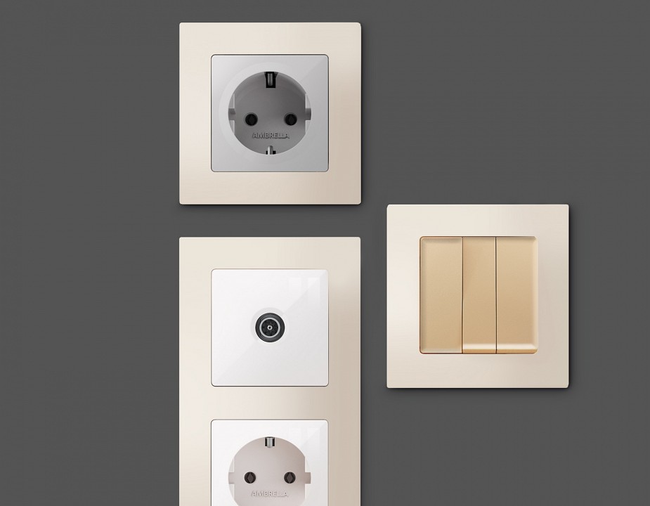 Рамка на 3 поста Ambrella Volt Techno AF220333