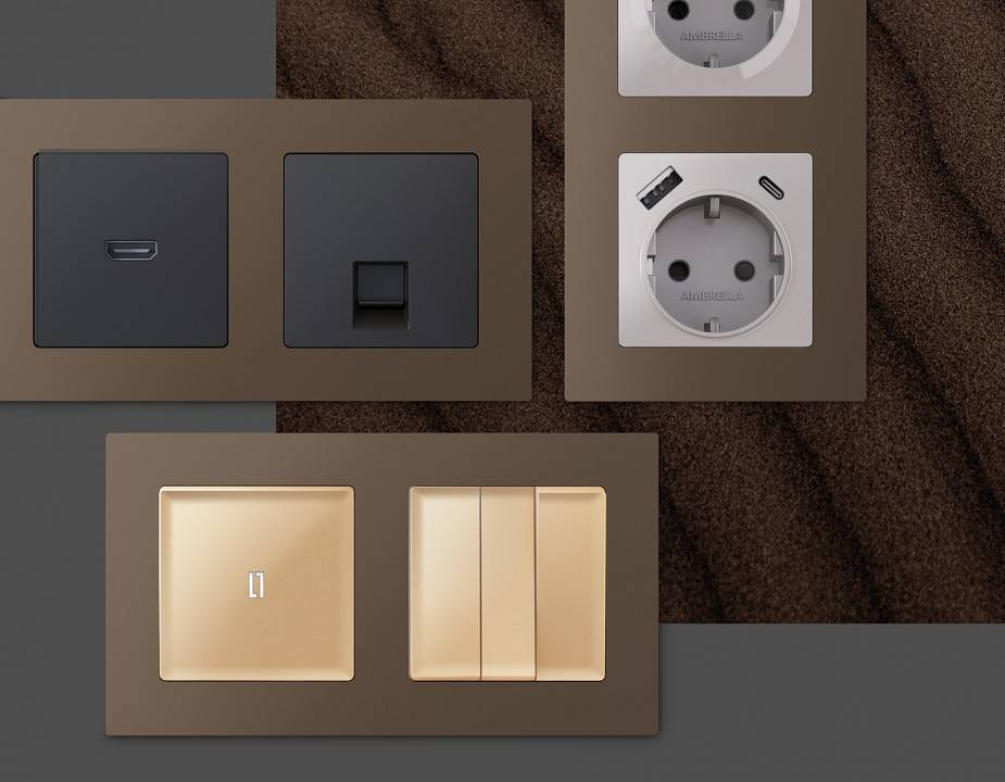 Рамка на 3 поста Ambrella Volt Techno AF220633