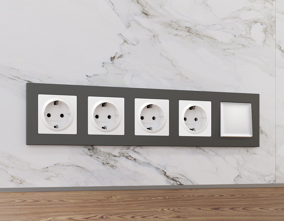 Рамка на 5 постов Ambrella Volt Techno AF220805