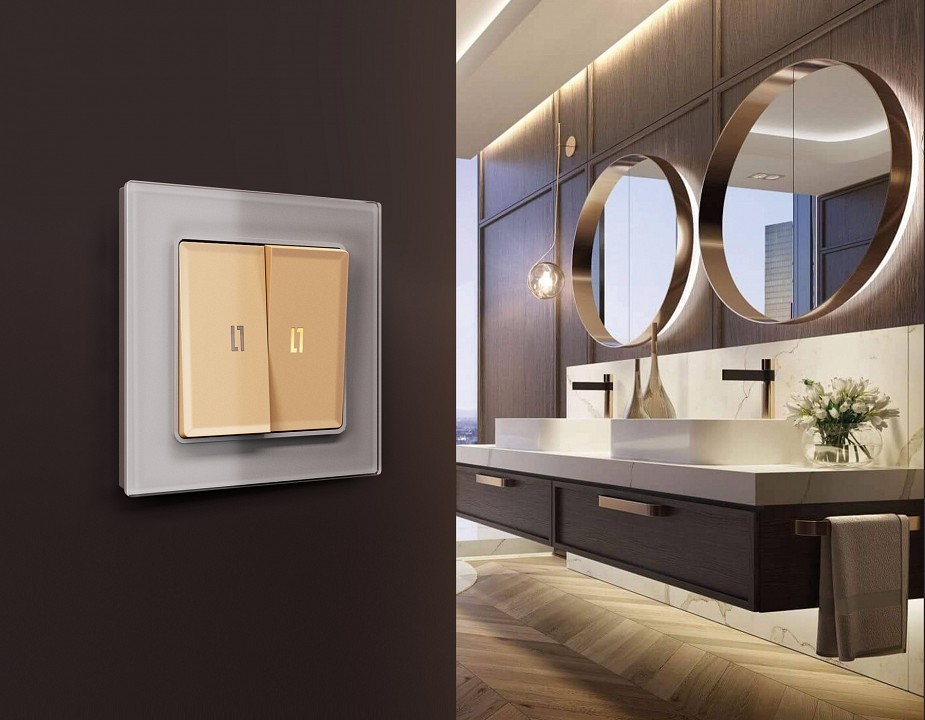 Рамка на 5 постов Ambrella Volt Platos Стекло органическое AF330505