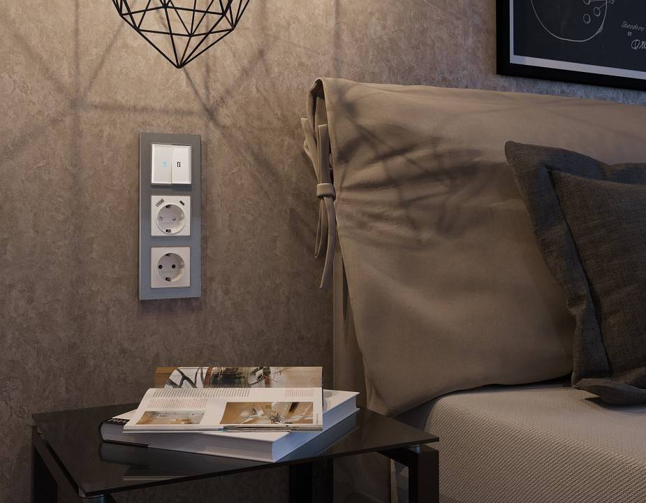 Рамка на 4 поста Ambrella Volt Platos Стекло органическое AF330654