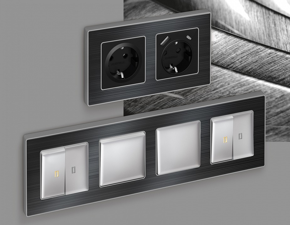 Рамка на 4 поста Ambrella Volt Arctic AF580534