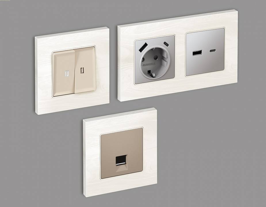 Рамка на 2 поста Ambrella Volt Grand AF930102