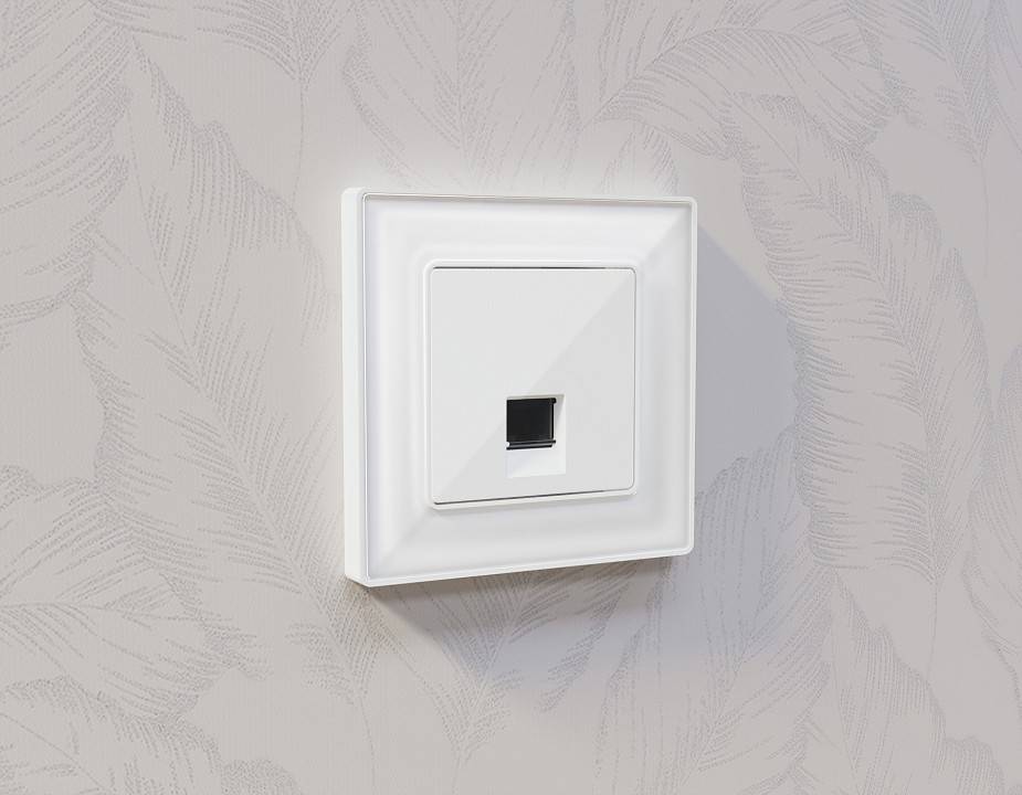 Накладка для розетки RJ-11 или RJ-45 Ambrella Volt Quant AP1120