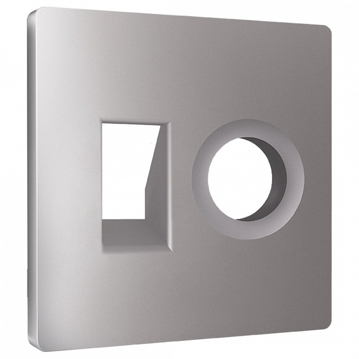 Накладка для ТВ-розетки и RJ-11 или RJ-45 Ambrella Volt ALFA AP5125