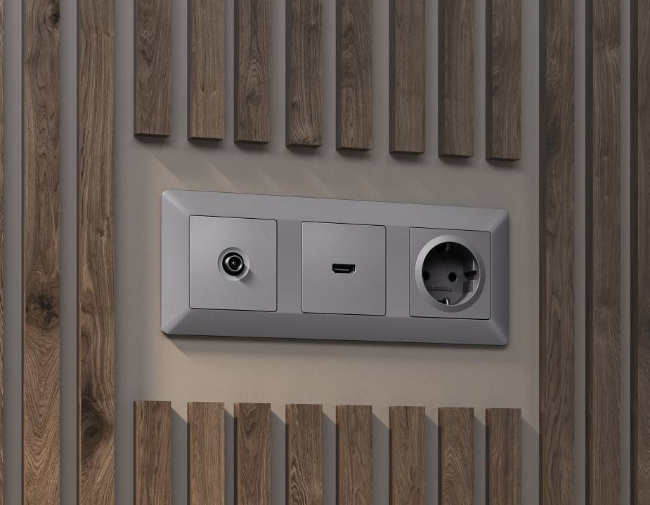 Накладка для ТВ-розетки Ambrella Volt Quant AP5130