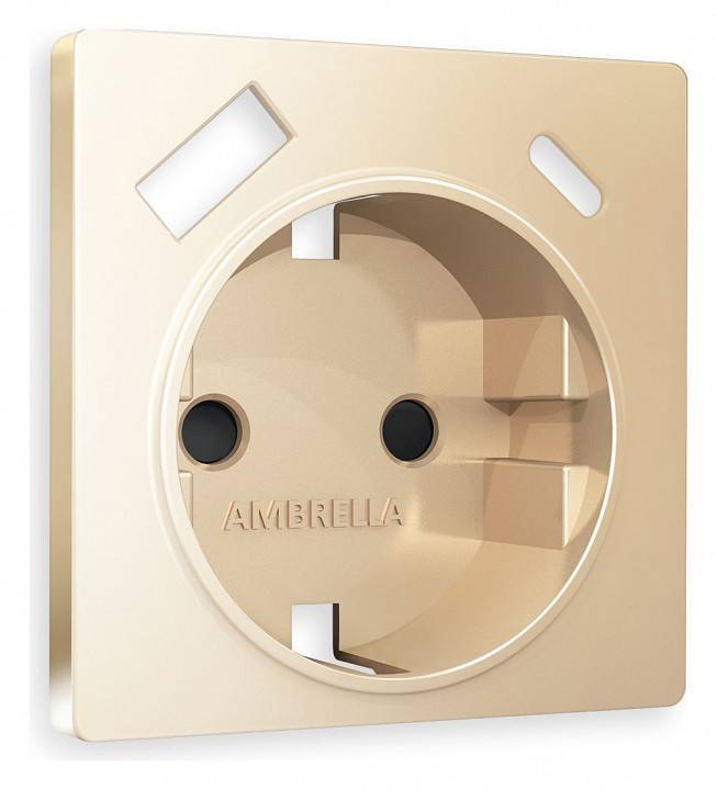 Накладка для розетки с заземлением и со шторками и 2хUSB type A и C Ambrella Volt Quant AP6100