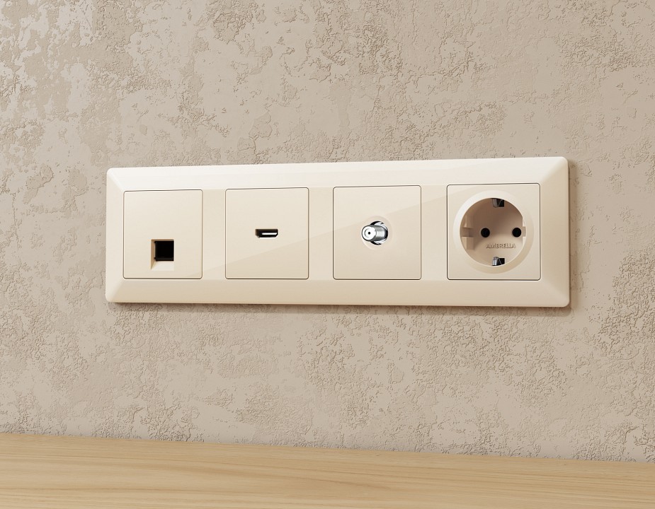 ТВ-розетка без рамки Ambrella Volt ALFA MA313050