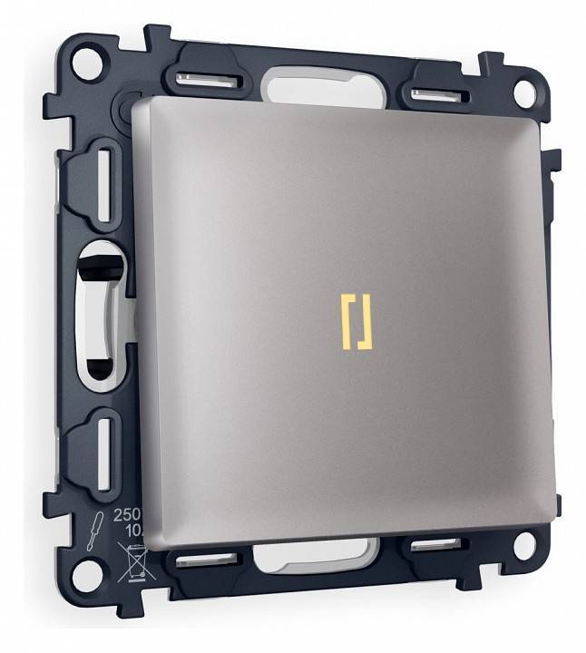 Выключатель проходной одноклавишный с подсветкой Ambrella Volt Quant MA502030