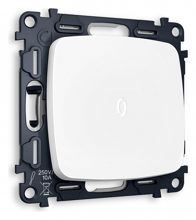 Выключатель одноклавишный с подсветкой без рамки Ambrella Volt Quant MO122015