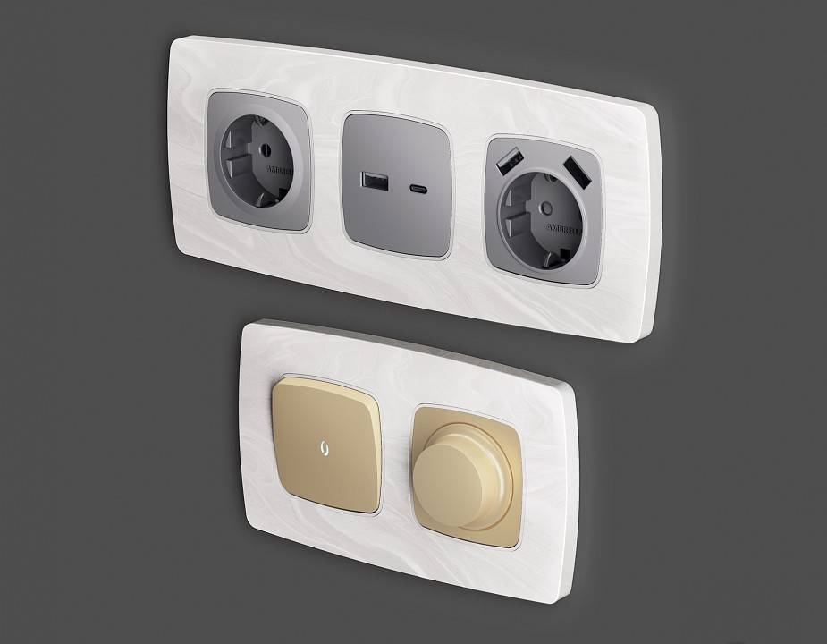 Рамка на 3 поста Ambrella Volt Opera OF940103