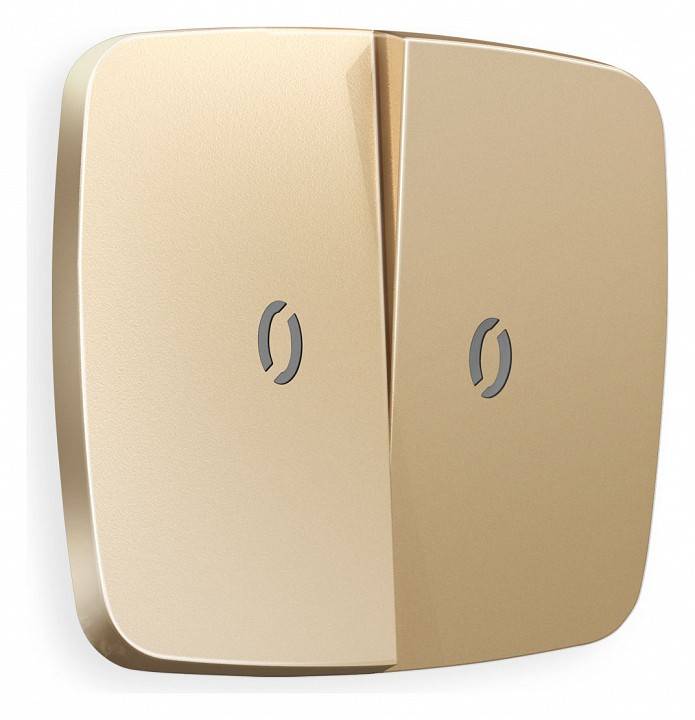 Клавиши для выключателя двухклавишного c подсветкой Ambrella Volt Quant OP6040