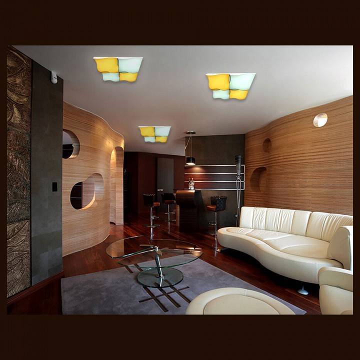 Накладной светильник Ambrella light Orbital Parrus 128 Вт 480x480 мм FP2354 WH 128W D480*480