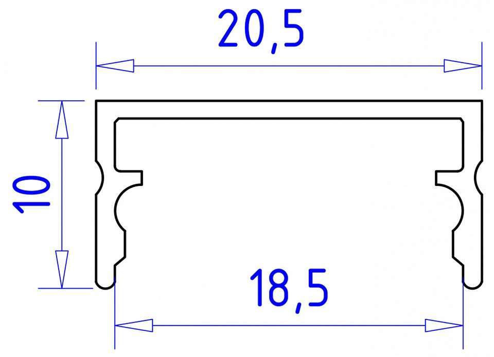 Профиль накладной Ambrella Light GP GP2001AL