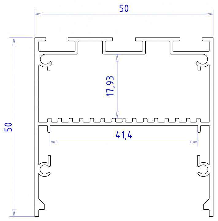 Короб накладной Ambrella Light Profile System GP GP3100BK