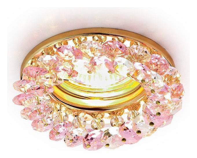 Встраиваемый светильник Ambrella light Crystal K206 PI/G K206 PI/G