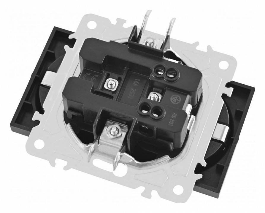 Розетка двойная с заземлением, без рамки Arte Milano am-203 203.40-2.shampan