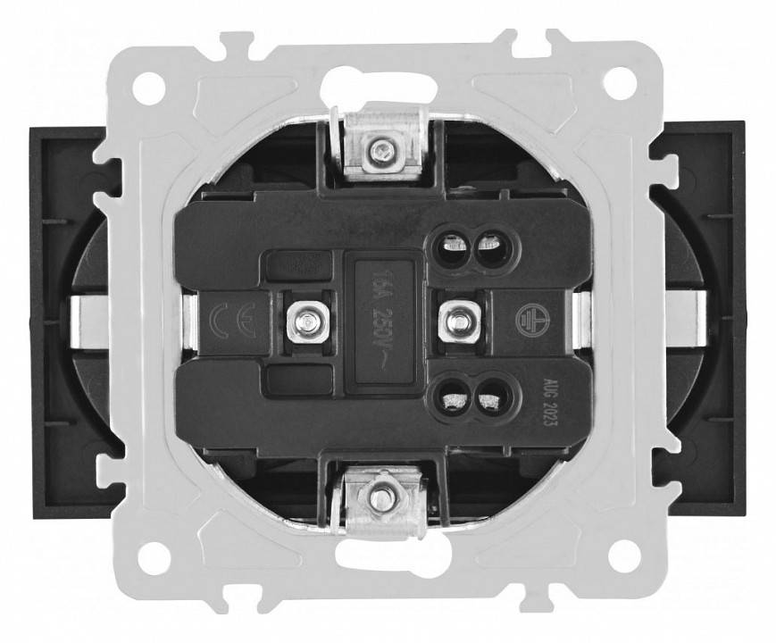 Розетка двойная с заземлением, без рамки Arte Milano am-203 203.40-2.shampan