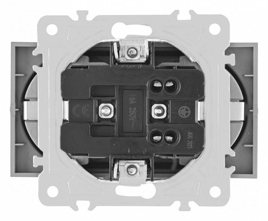 Розетка двойная с заземлением, без рамки Arte Milano am-203 203.40-2.silver