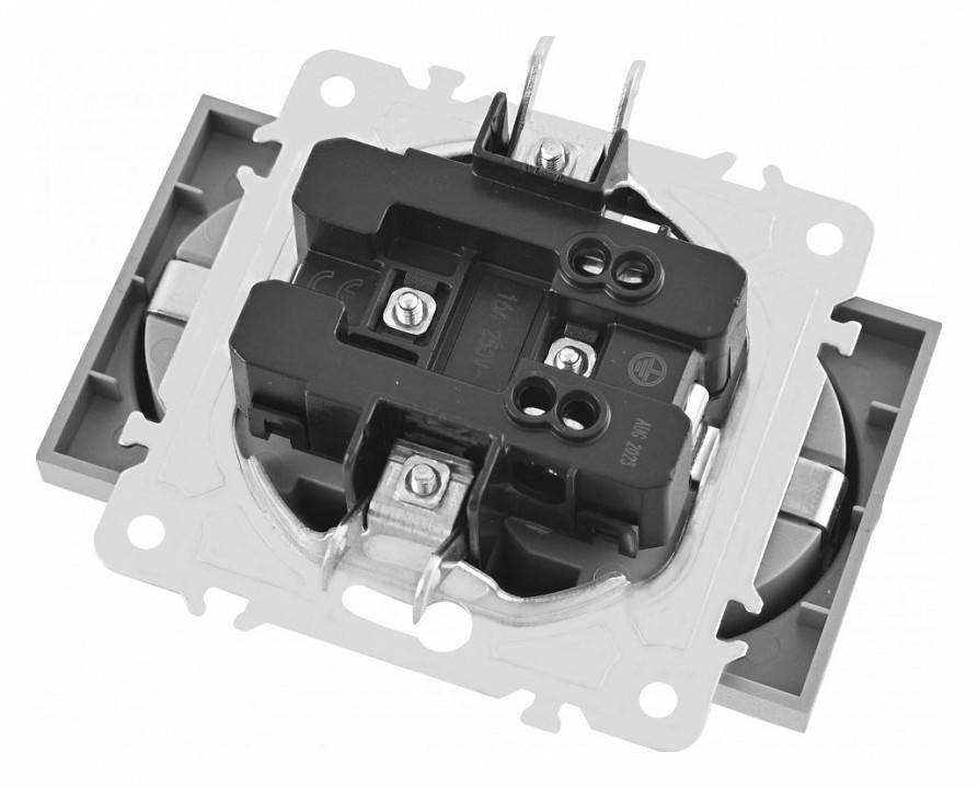 Розетка двойная с заземлением, без рамки Arte Milano am-203 203.40-2.silver