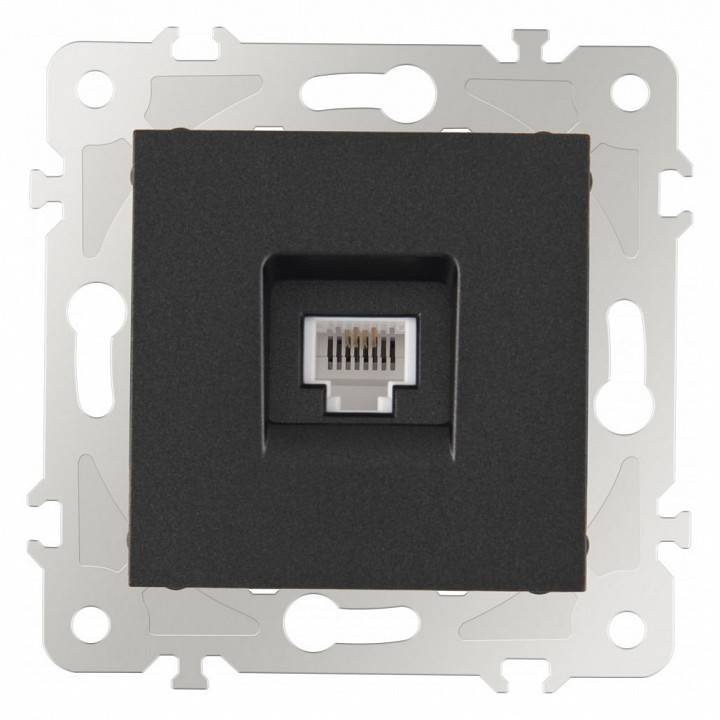 Розетка телефонная RJ-11 без рамки Arte Milano am-203 203.51-1.black