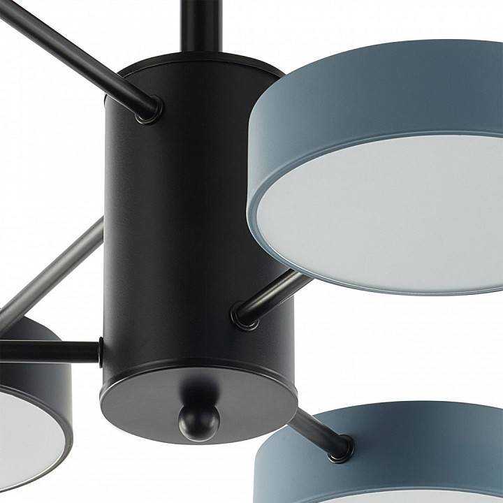 Люстра на штанге Arte Milano Ferrara 6 ламп светодиодная 250906/6B Bk/Gr