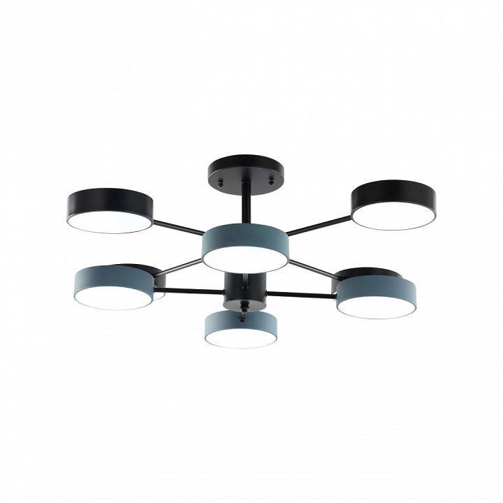 Люстра на штанге Arte Milano Ferrara 8 ламп светодиодная 250906/8B Bk/Gr