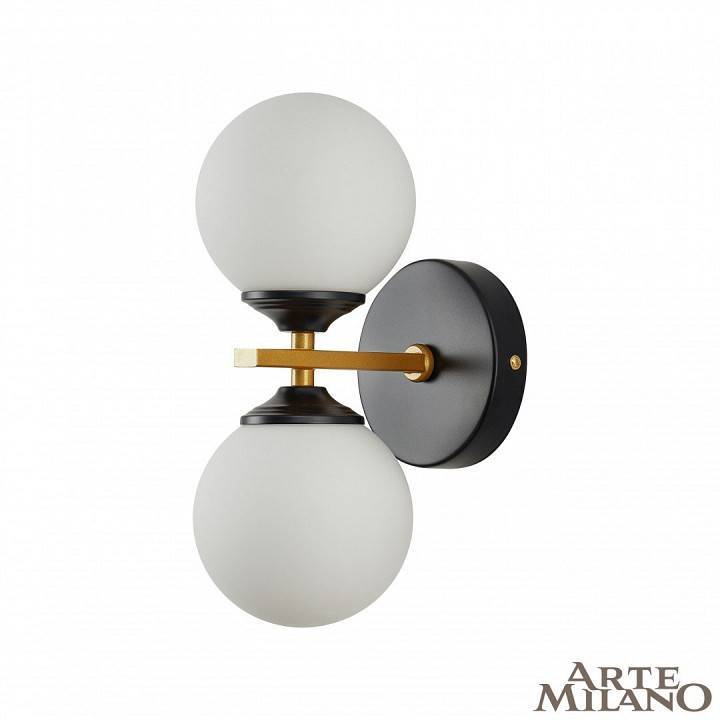 Бра Arte Milano Neapolis 71580 2 лампы 271580/2B BK/GD