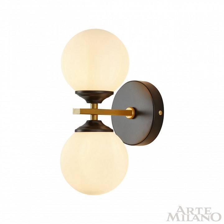 Бра Arte Milano Neapolis 71580 2 лампы 271580/2B BK/GD