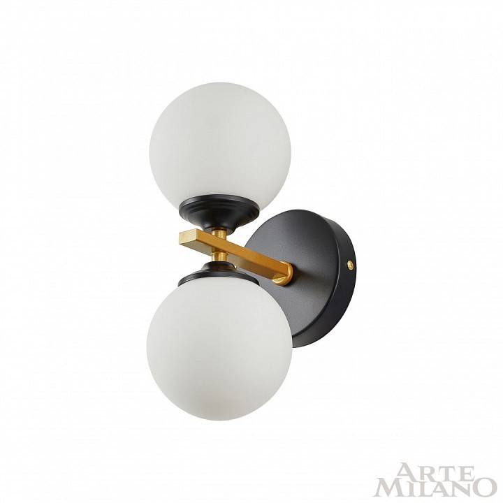 Бра Arte Milano Neapolis 71580 2 лампы 271580/2B BK/GD