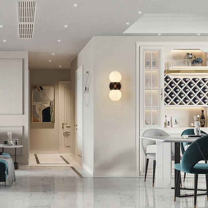 Бра Arte Milano Neapolis 71580 2 лампы 271580/2B BK/GD