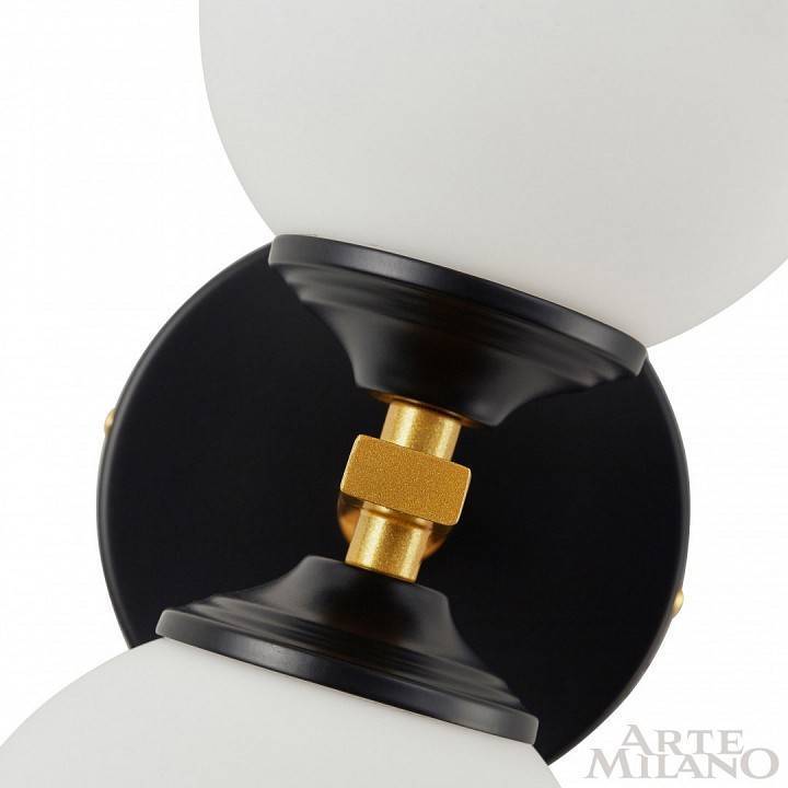 Бра Arte Milano Neapolis 71580 2 лампы 271580/2B BK/GD