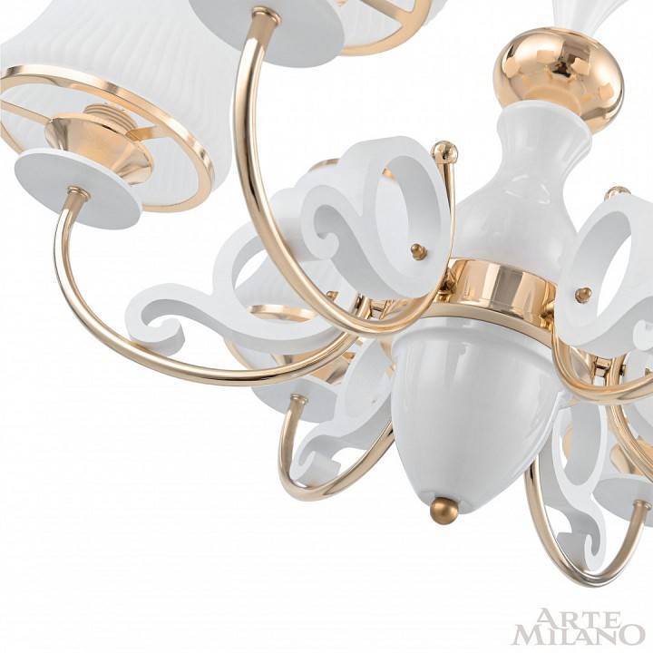 Подвесная люстра Arte Milano Florentia-1097 6 ламп 301097/6 Wh/Gd