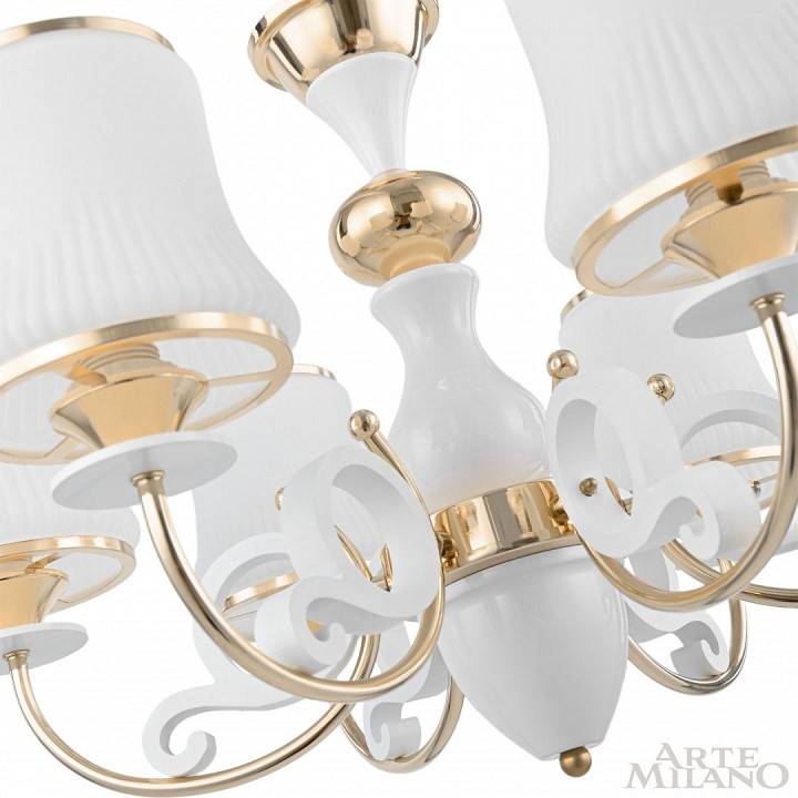 Подвесная люстра Arte Milano Florentia-1097 6 ламп 301097/6 Wh/Gd