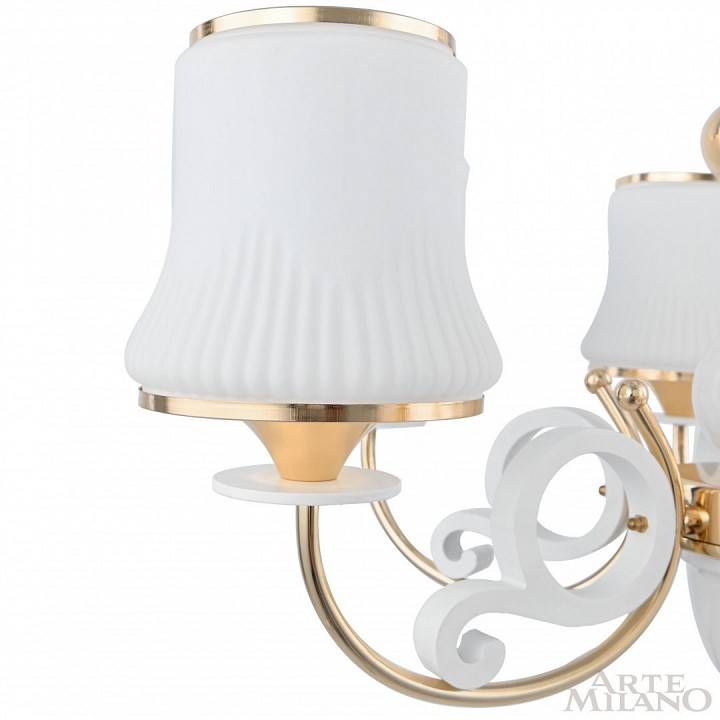 Подвесная люстра Arte Milano Florentia-1097 6 ламп 301097/6 Wh/Gd