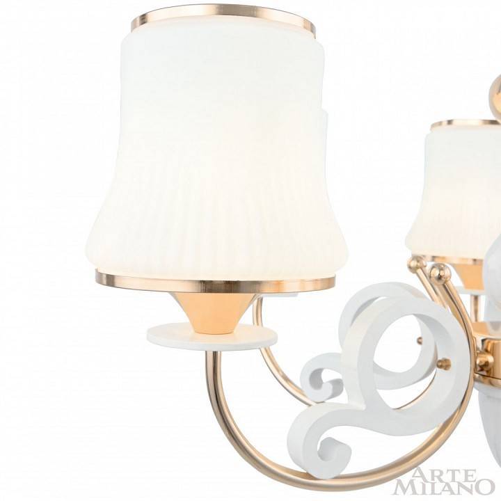 Подвесная люстра Arte Milano Florentia-1097 6 ламп 301097/6 Wh/Gd