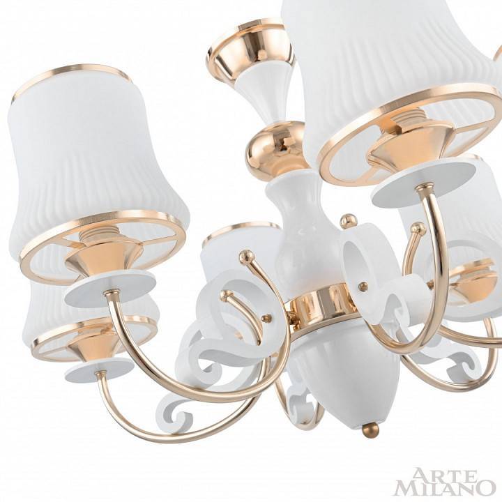 Подвесная люстра Arte Milano Florentia-1097 6 ламп 301097/6 Wh/Gd